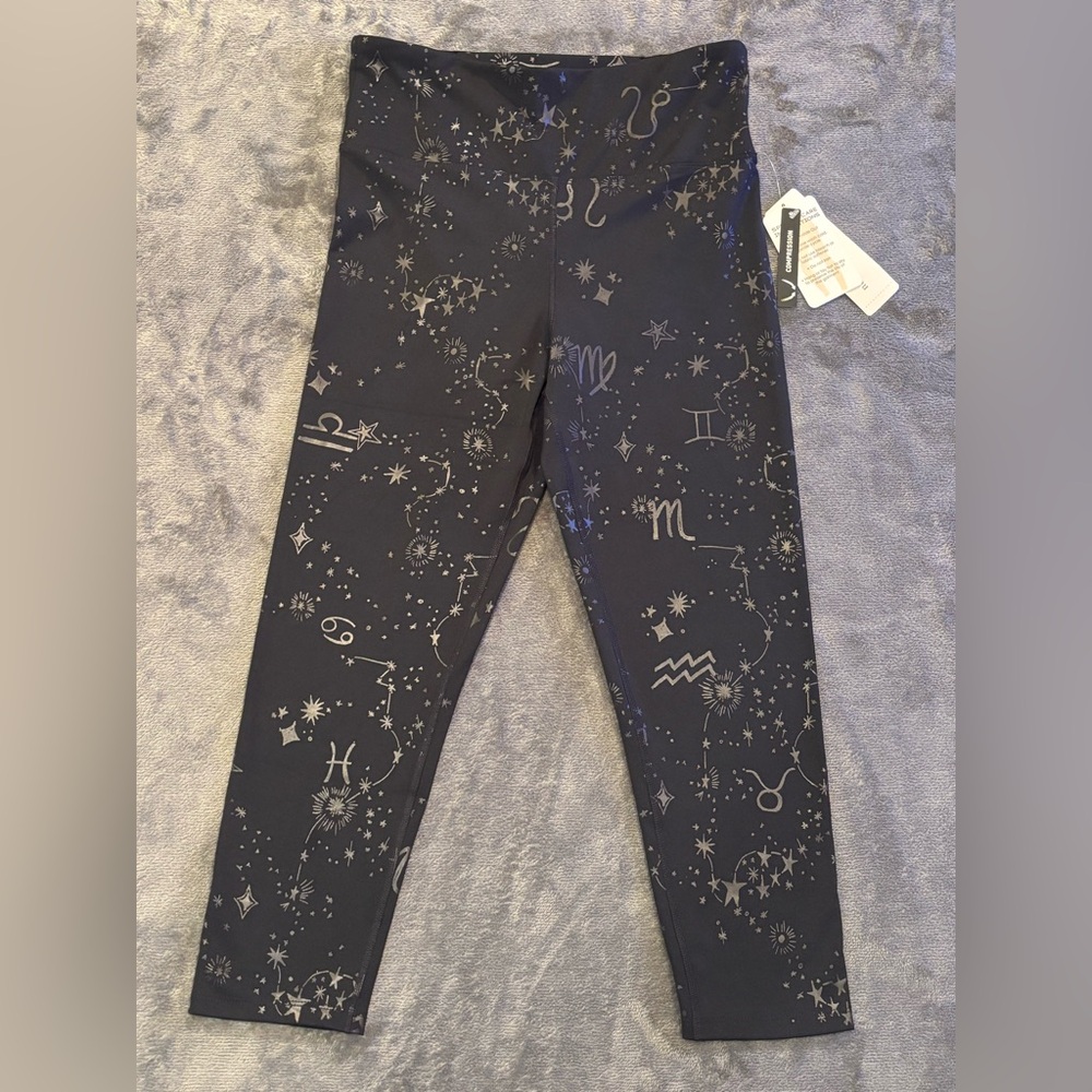 Nanette Lepore‎ Play Astrology active leggings, Black Silver, NWT size M